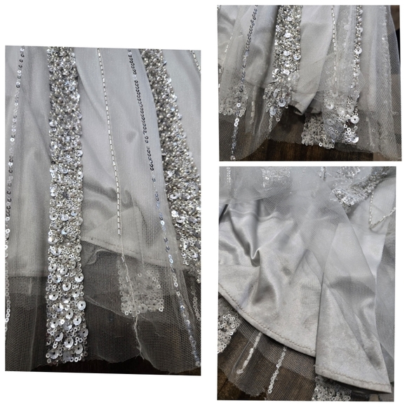 Chicas Elegant Silver Evening Gown - Picture 5 of 12